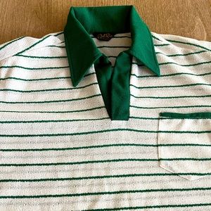 Vintage Del Rio Sportswear California terry cloth green polo
